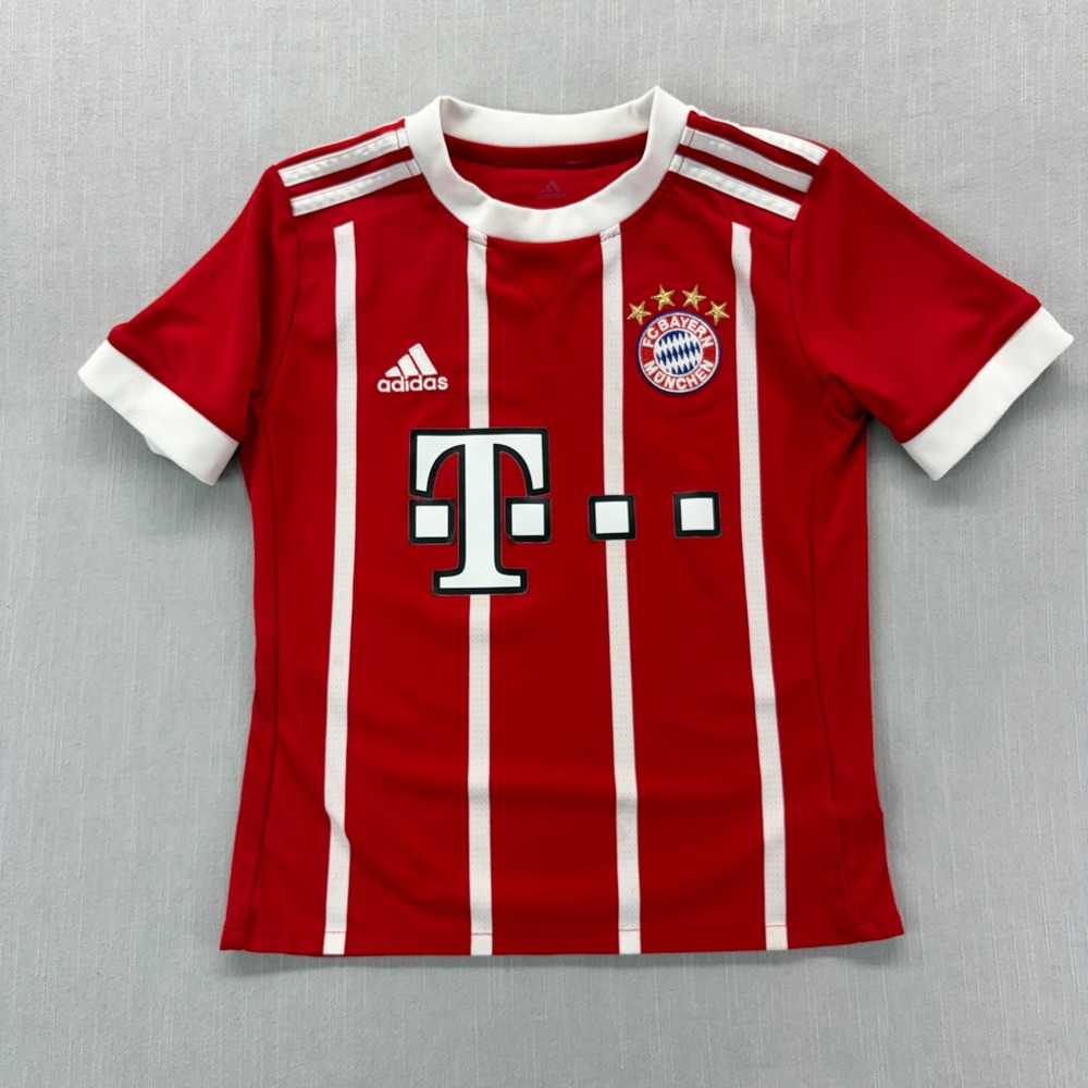 Adidas FC Bayern Munich Jersey Youth S 2017-18 Home Red White Climacool